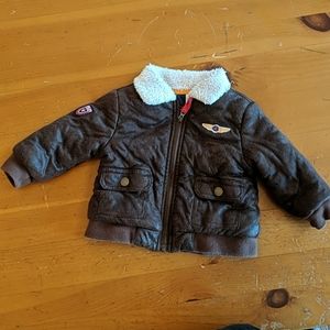 Baby's pilot coat. Faux leather 12 months